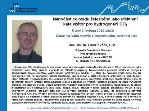 Nanočástice oxidu železitého jako efektivní katalyzátor pro hydrogenaci CO2